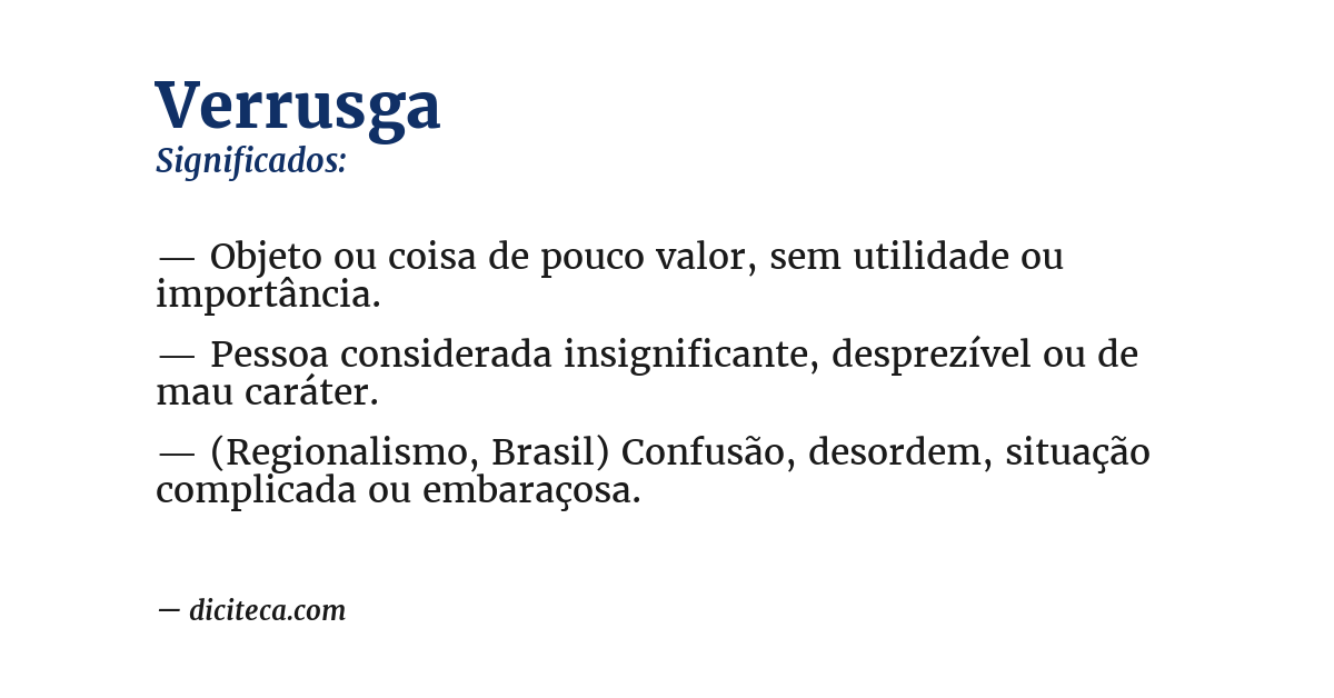 Significado de verrusga