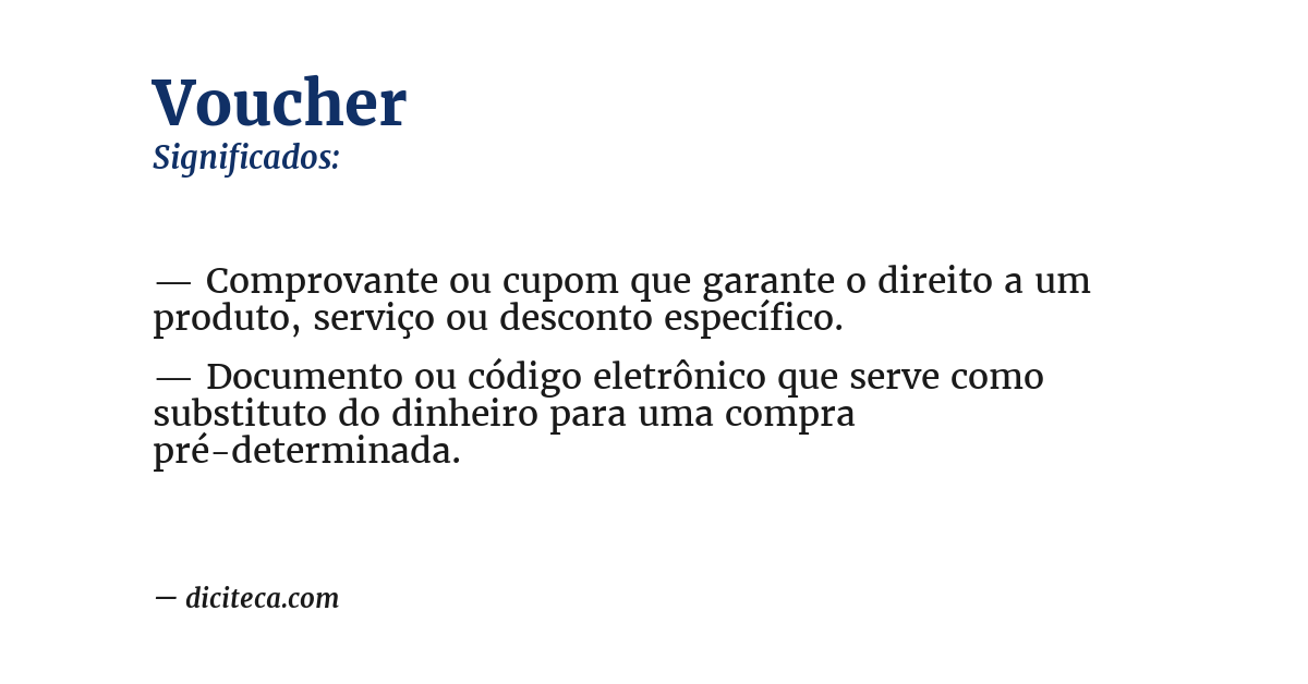 Significado de voucher