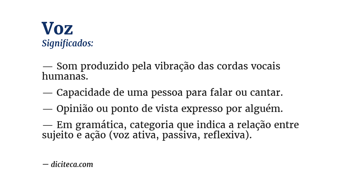 Significado de voz