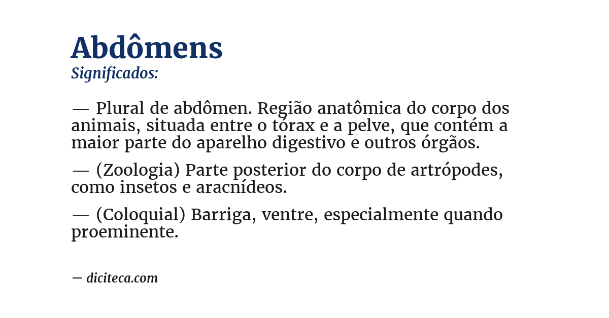 Significado de abdômens