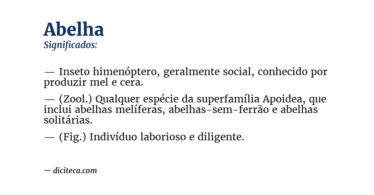Significado de abelha
