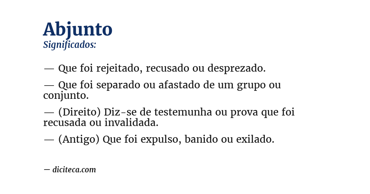 Significado de abjunto