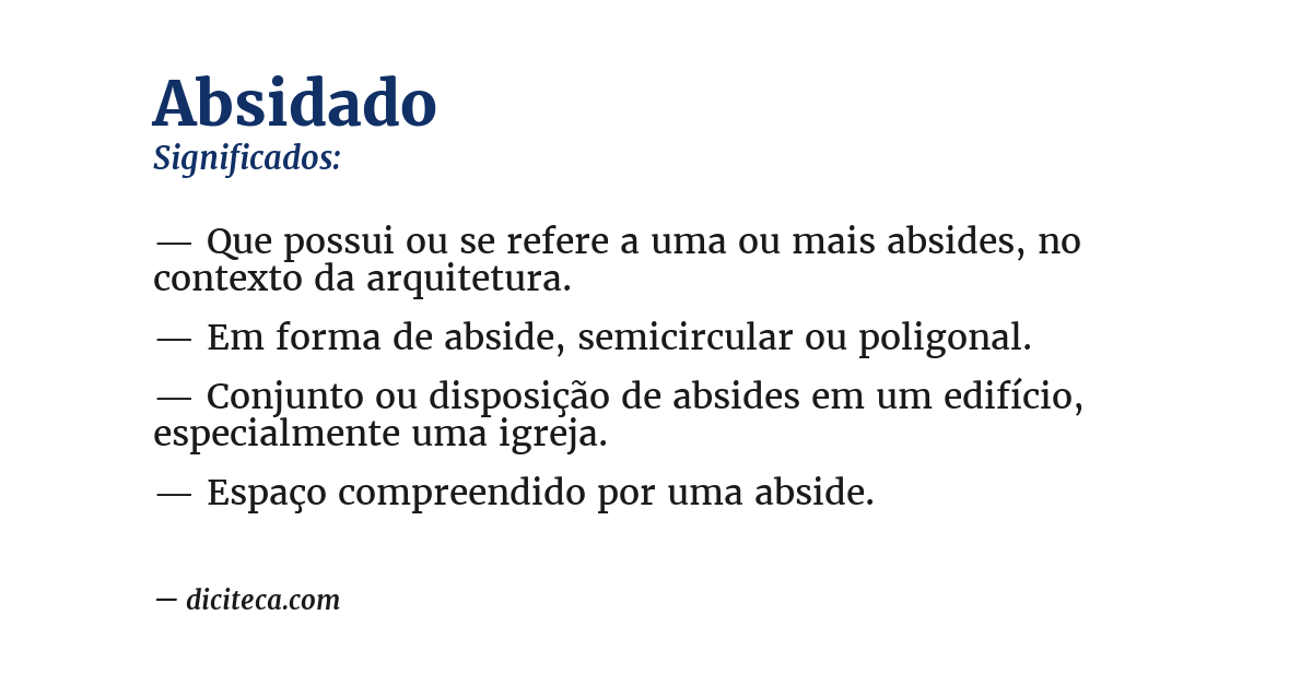 Significado de absidado