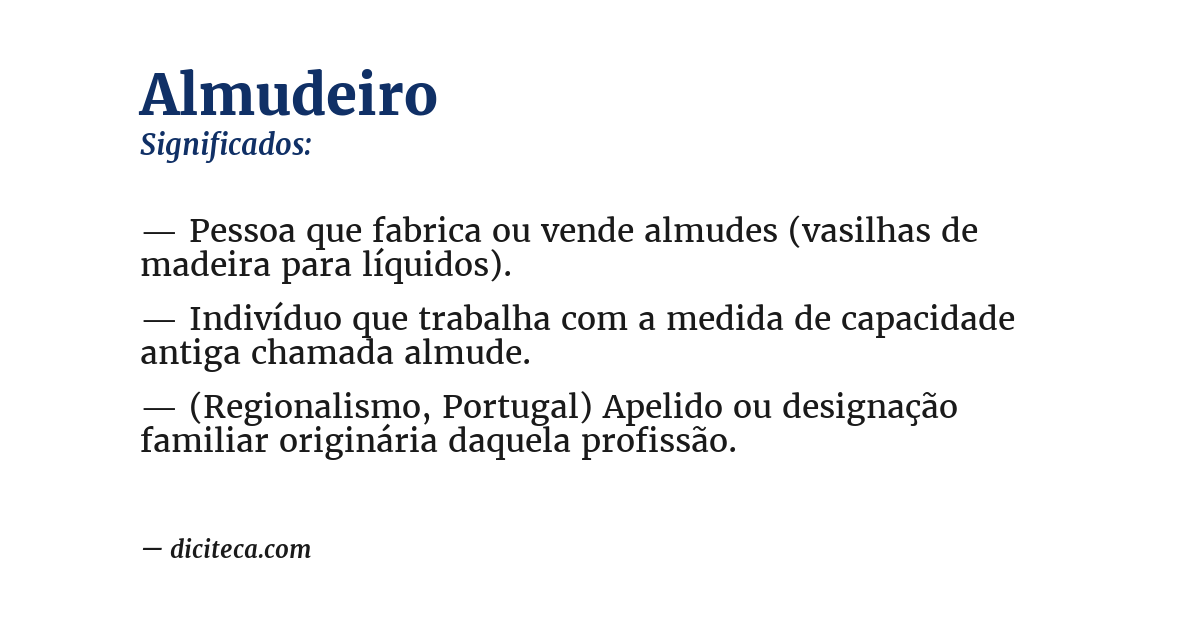 Significado de almudeiro