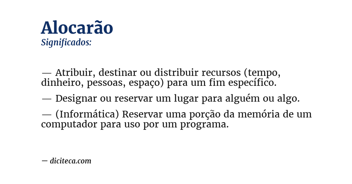 Significado de alocarão