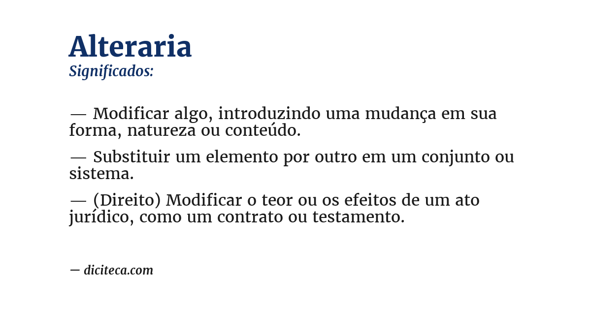 Significado de alteraria