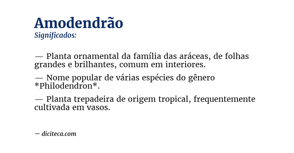 Significado de amodendrão