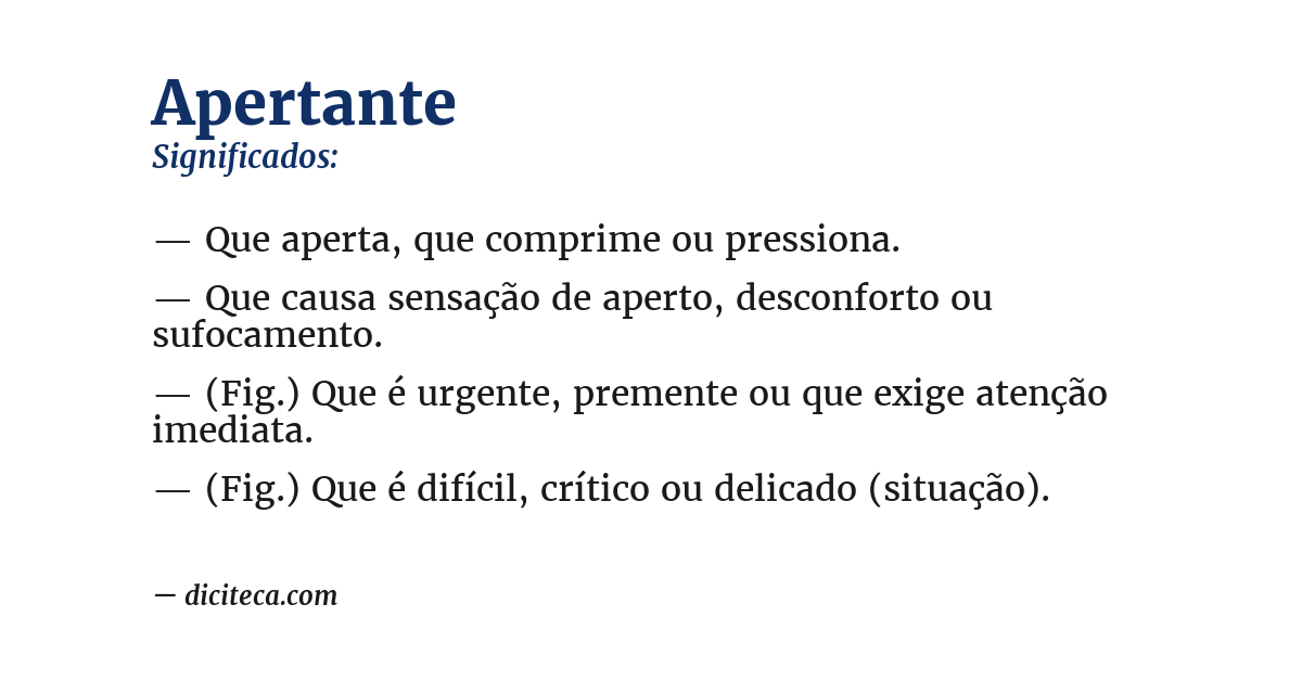 Significado de apertante