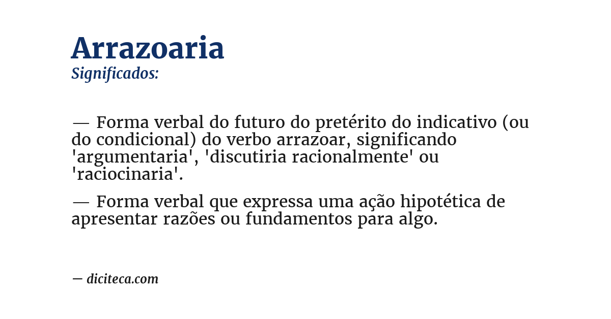 Significado de arrazoaria