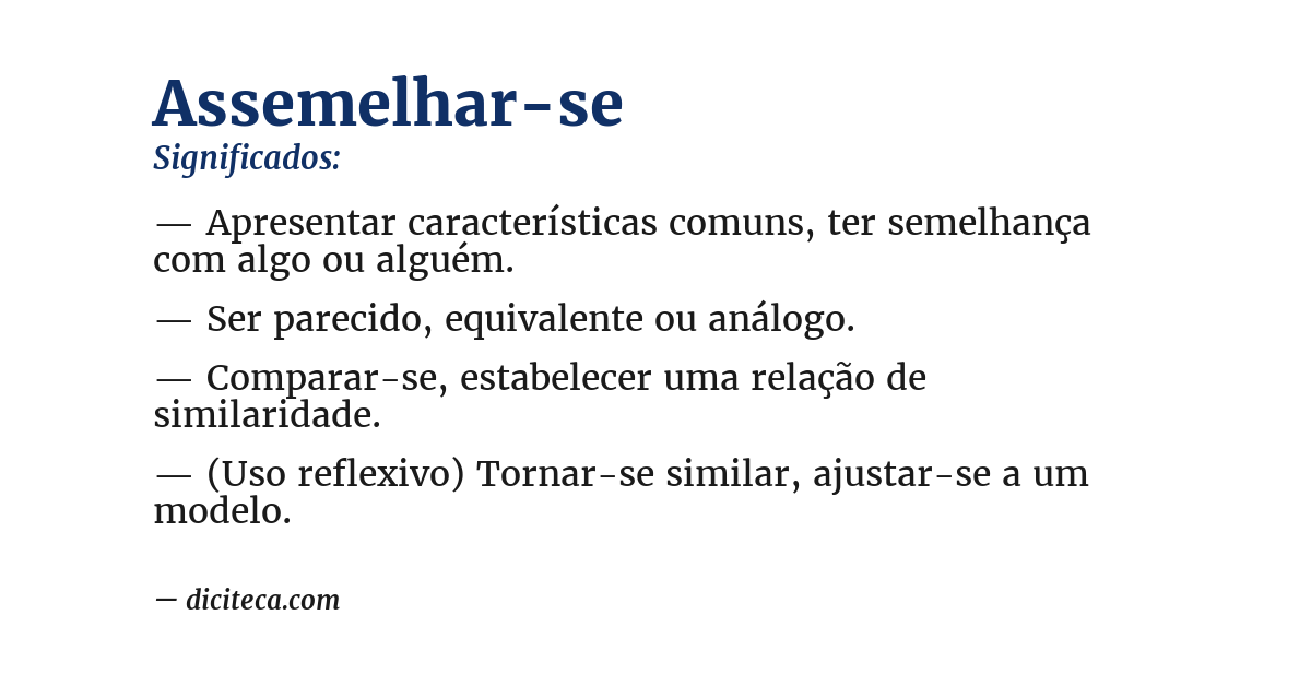 Significado de assemelhar-se