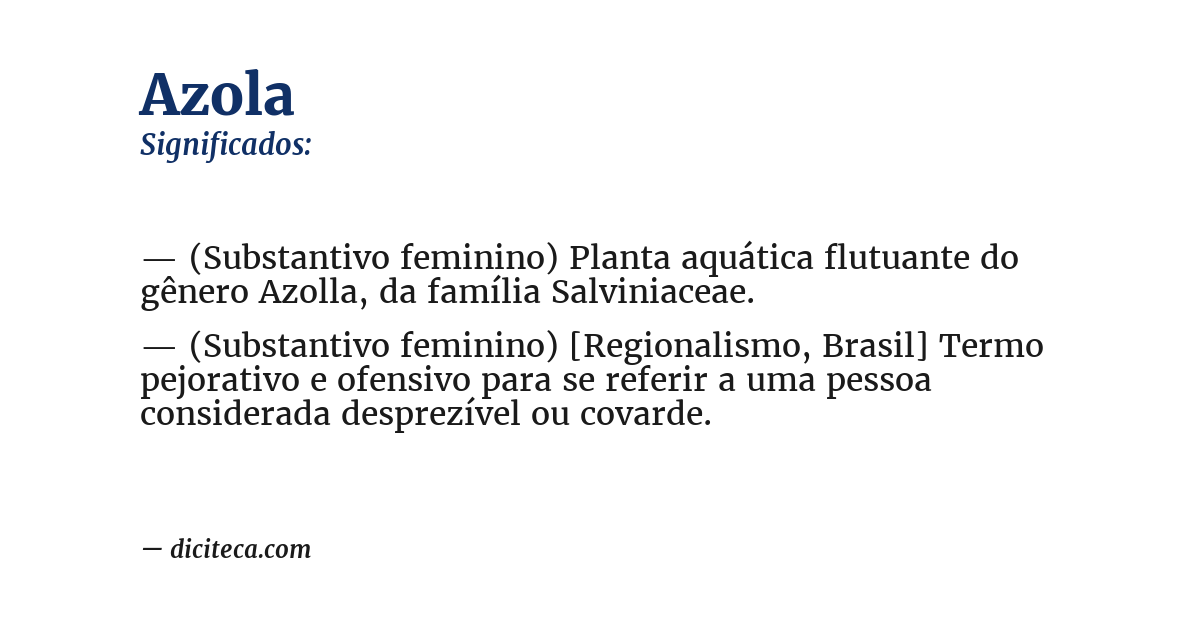 Significado de azola