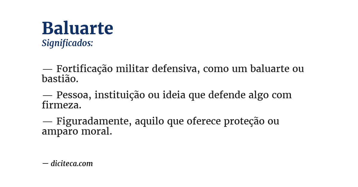 Significado de baluarte