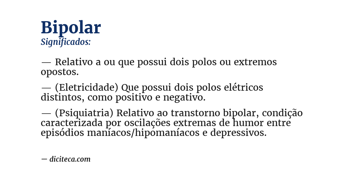 Significado de bipolar