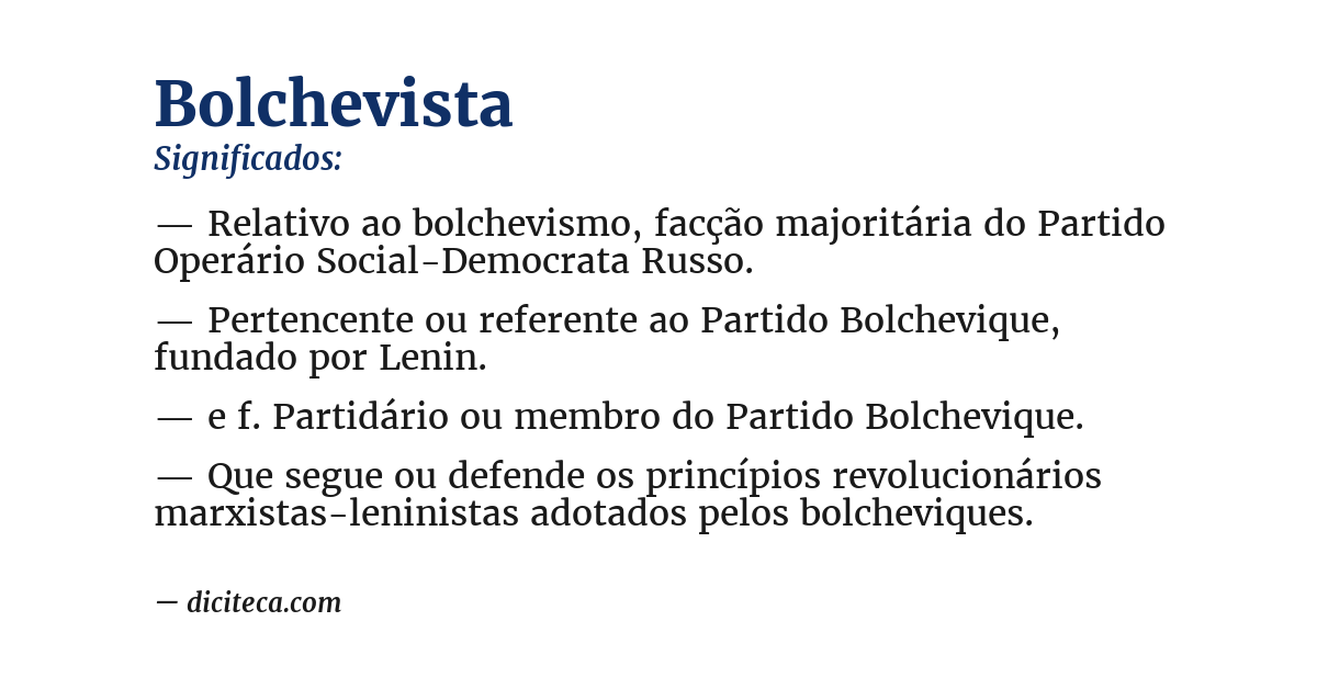 Significado de bolchevista