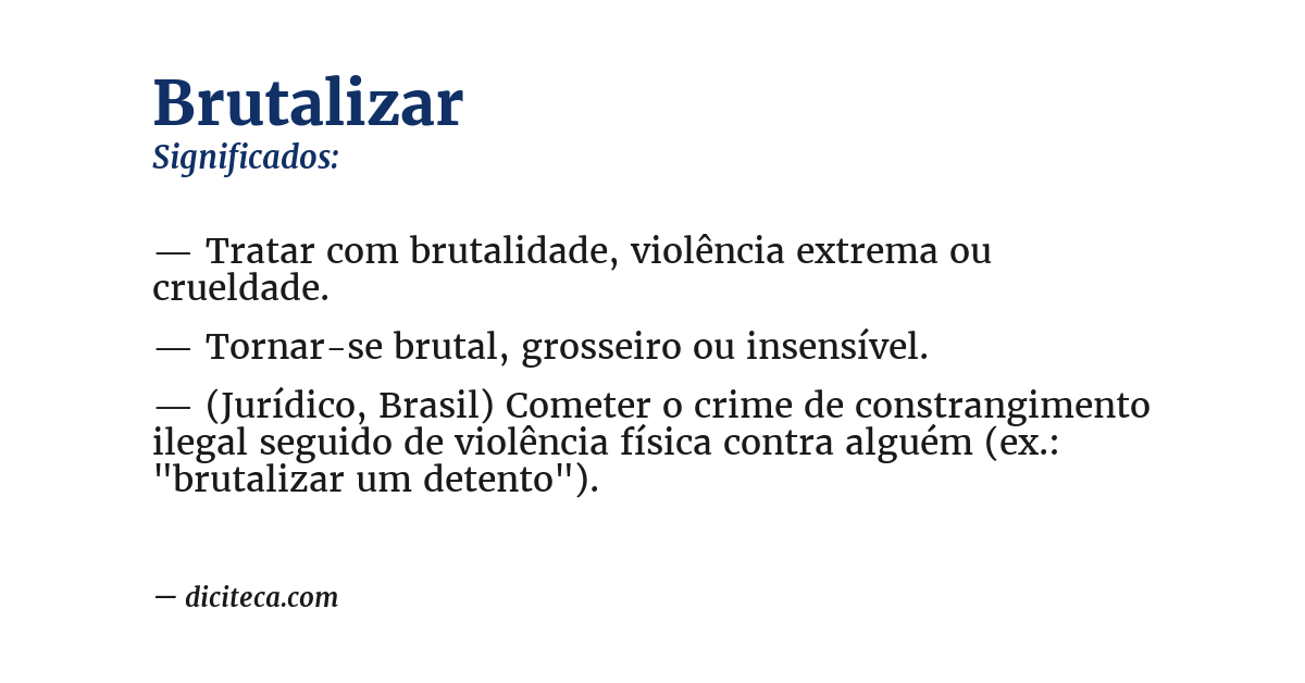 Significado de brutalizar