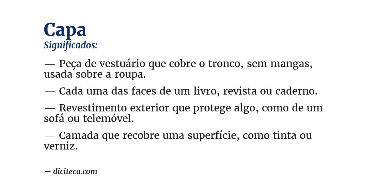 Significado de capa