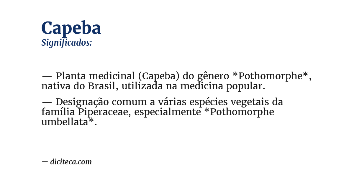Significado de capeba