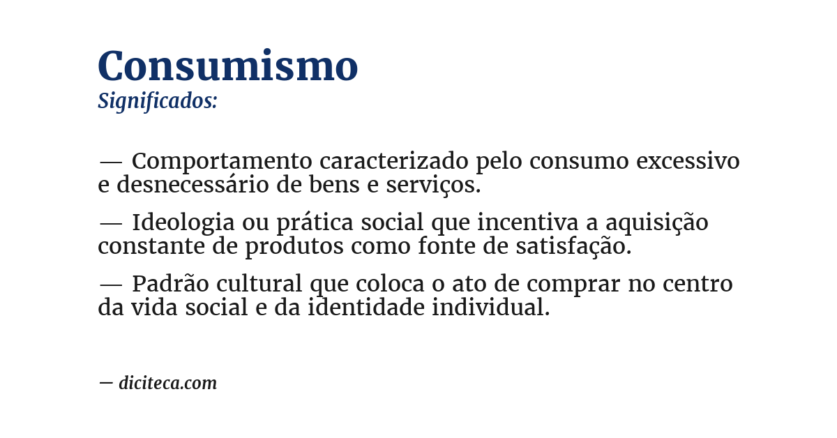 Significado de consumismo