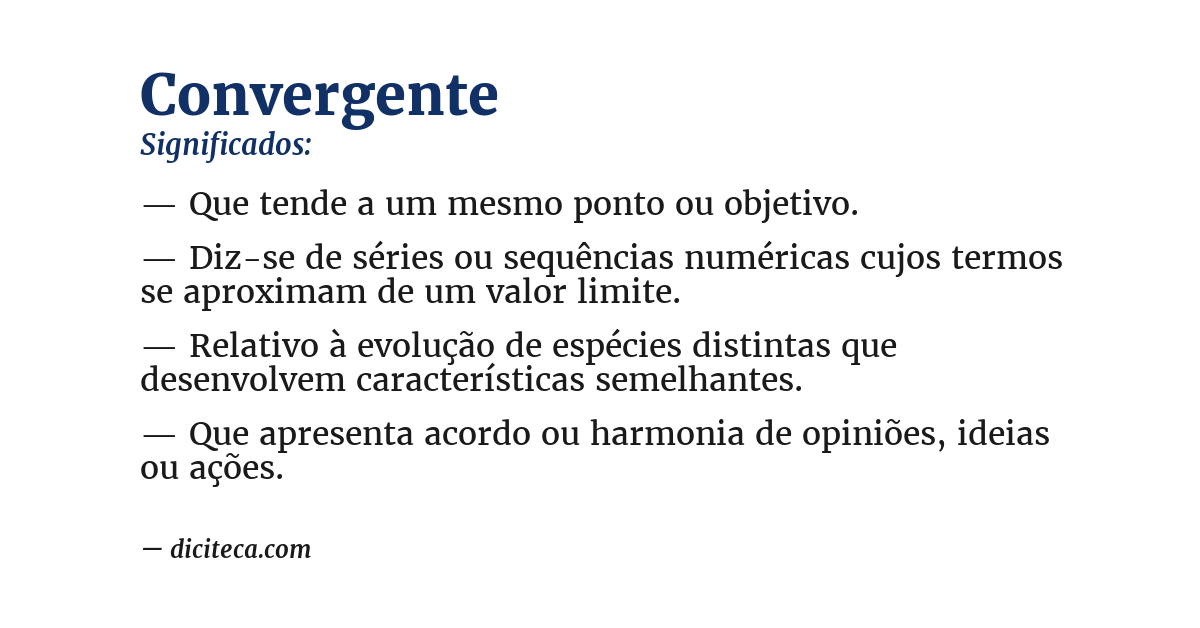 Significado de convergente
