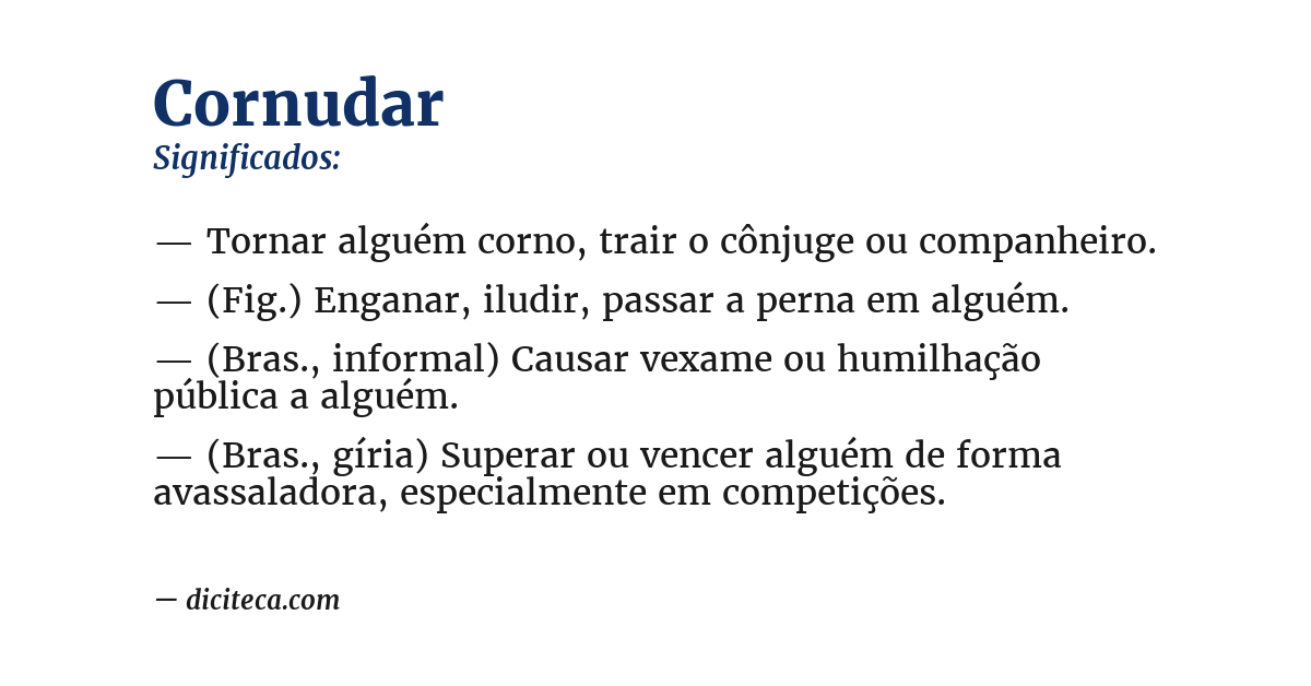Significado de cornudar
