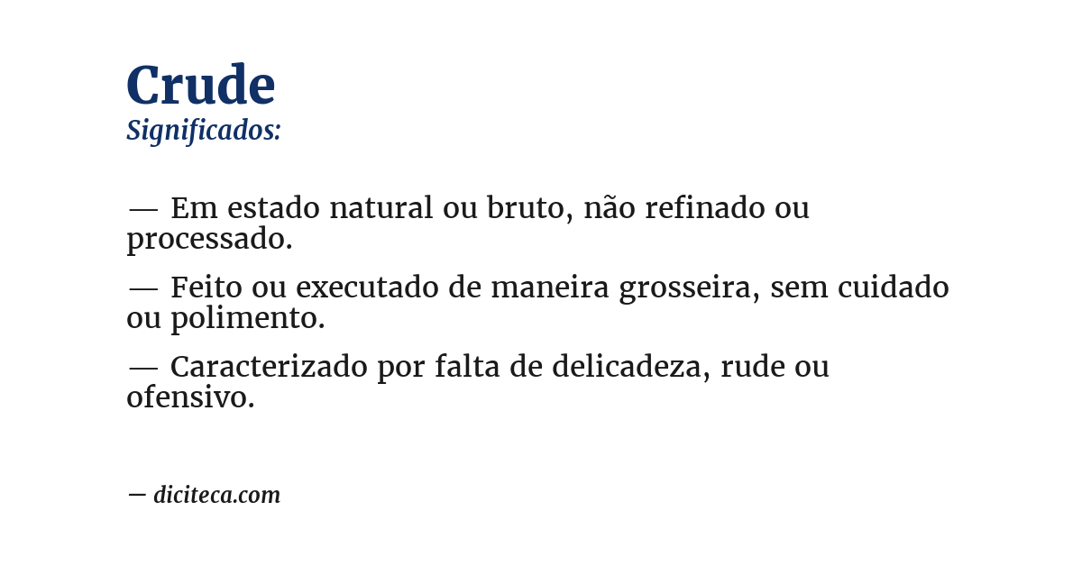 Significado de crude