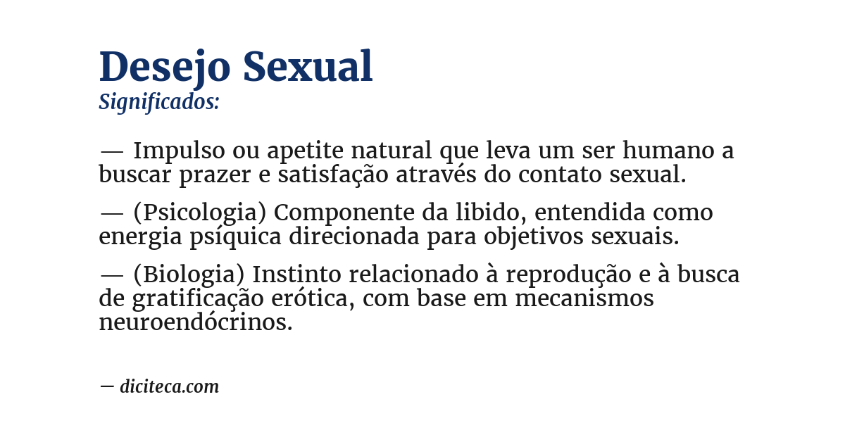 Significado de desejo sexual