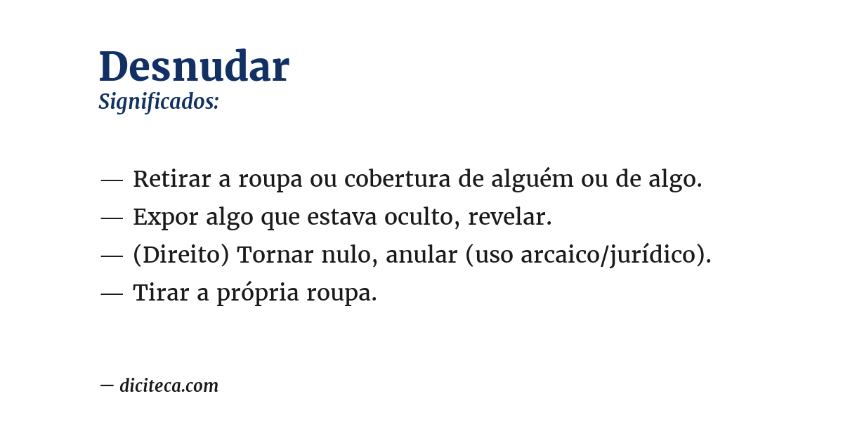 Significado de desnudar
