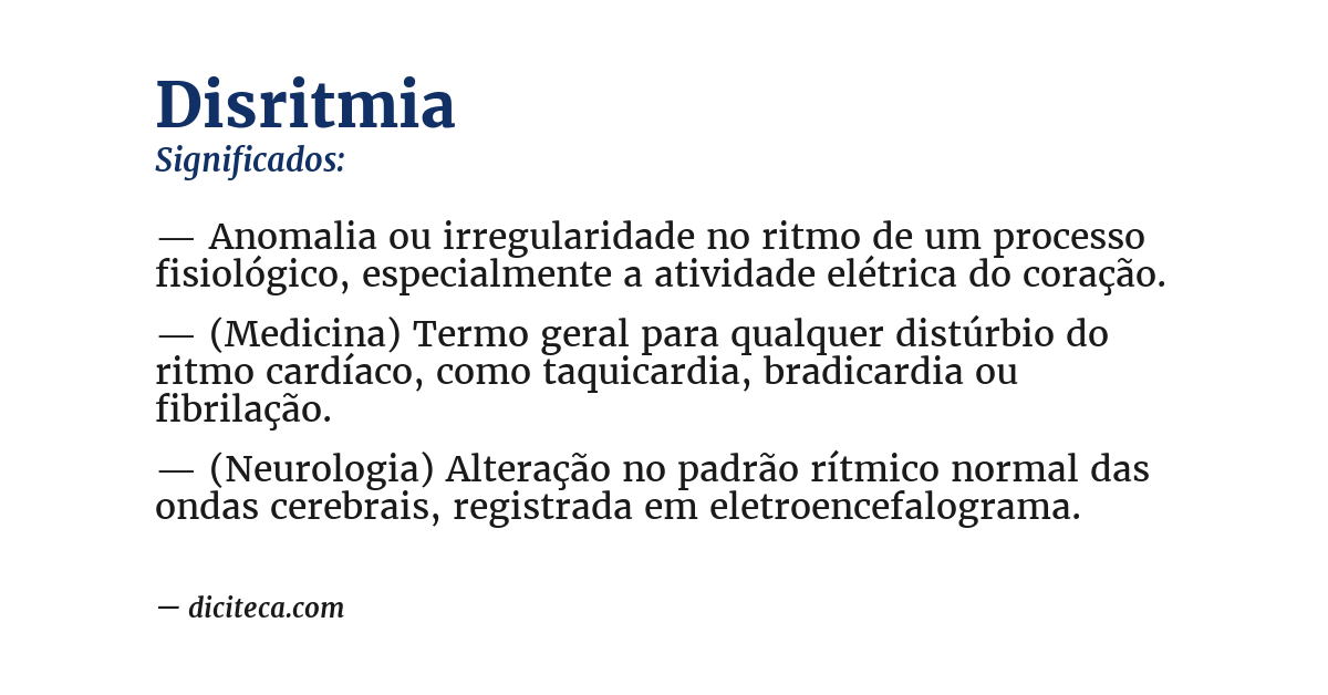 Significado de disritmia