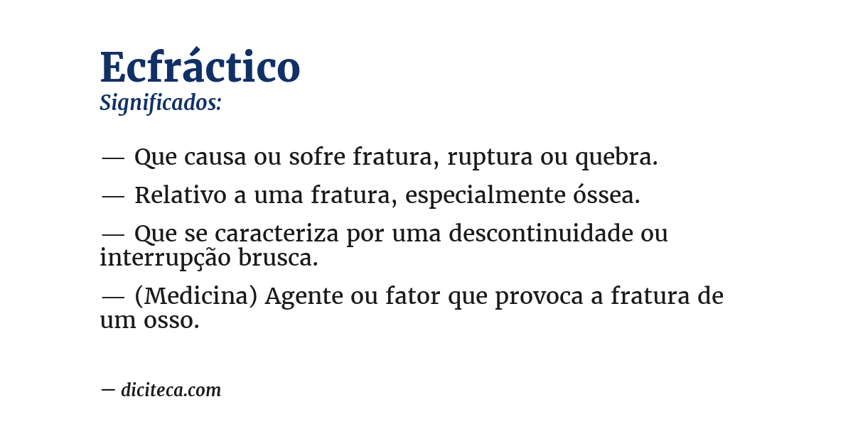 Significado de ecfráctico