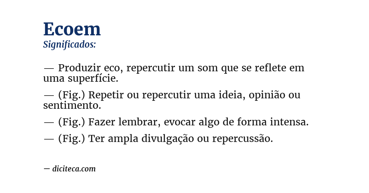 Significado de ecoem