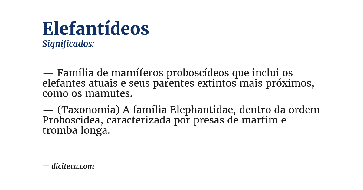 Significado de elefantídeos