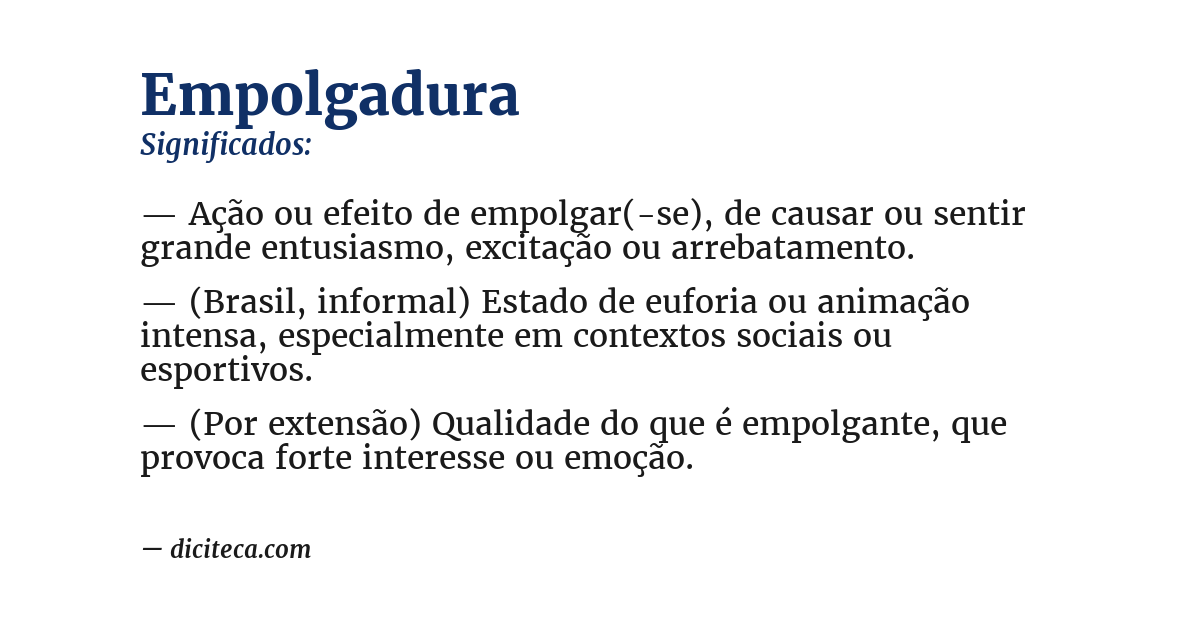 Significado de empolgadura