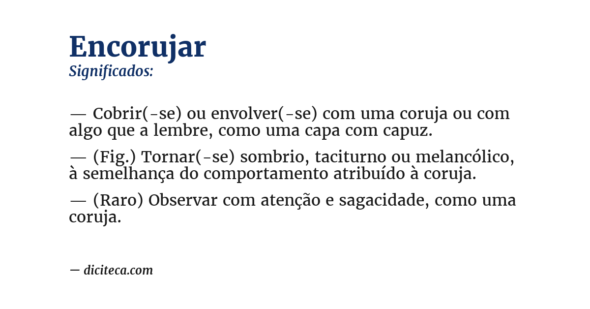 Significado de encorujar