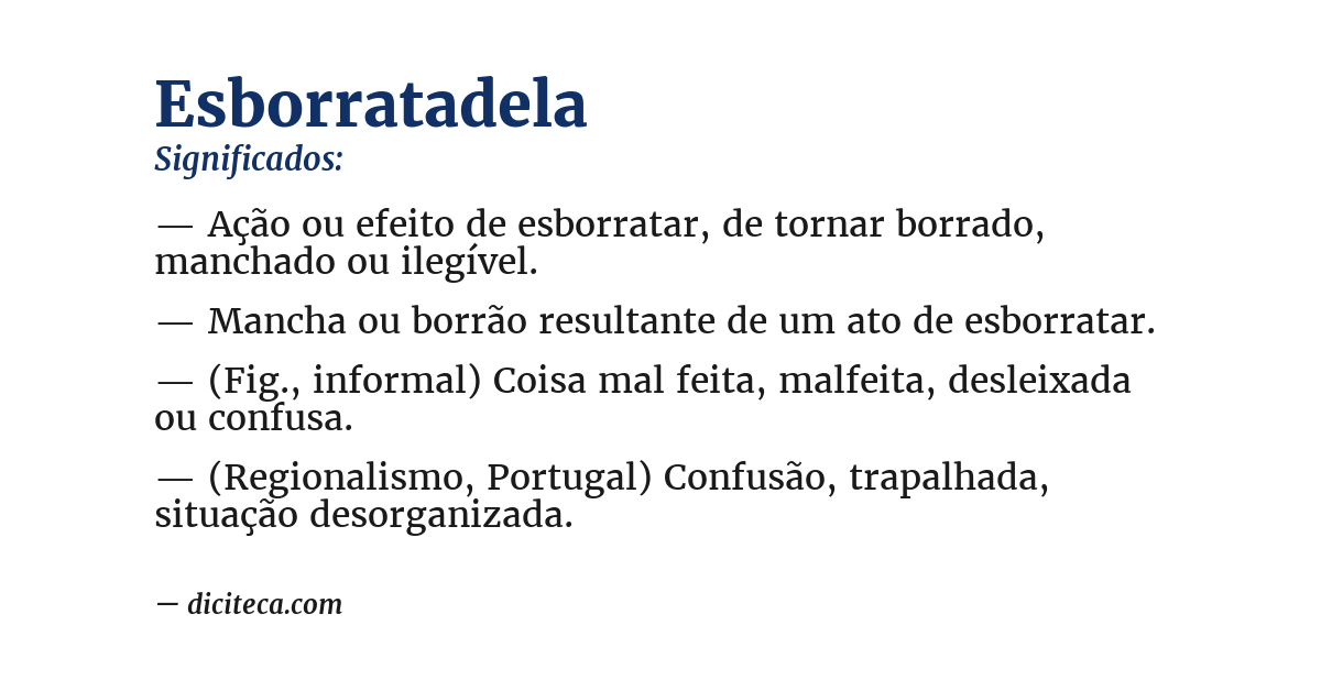 Significado de esborratadela