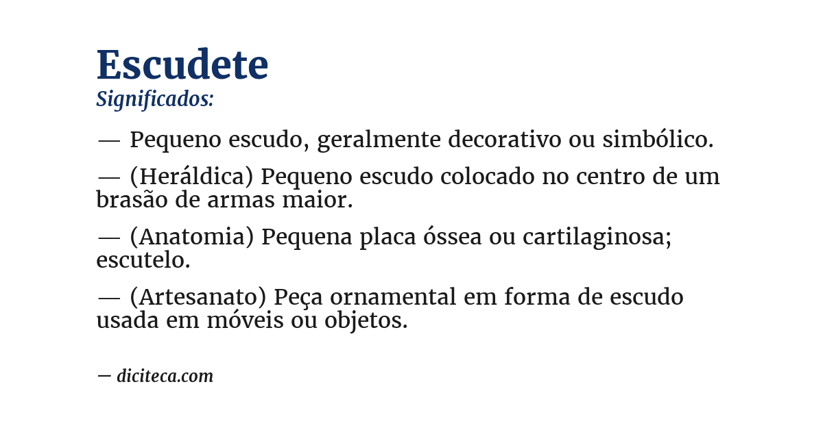 Significado de escudete
