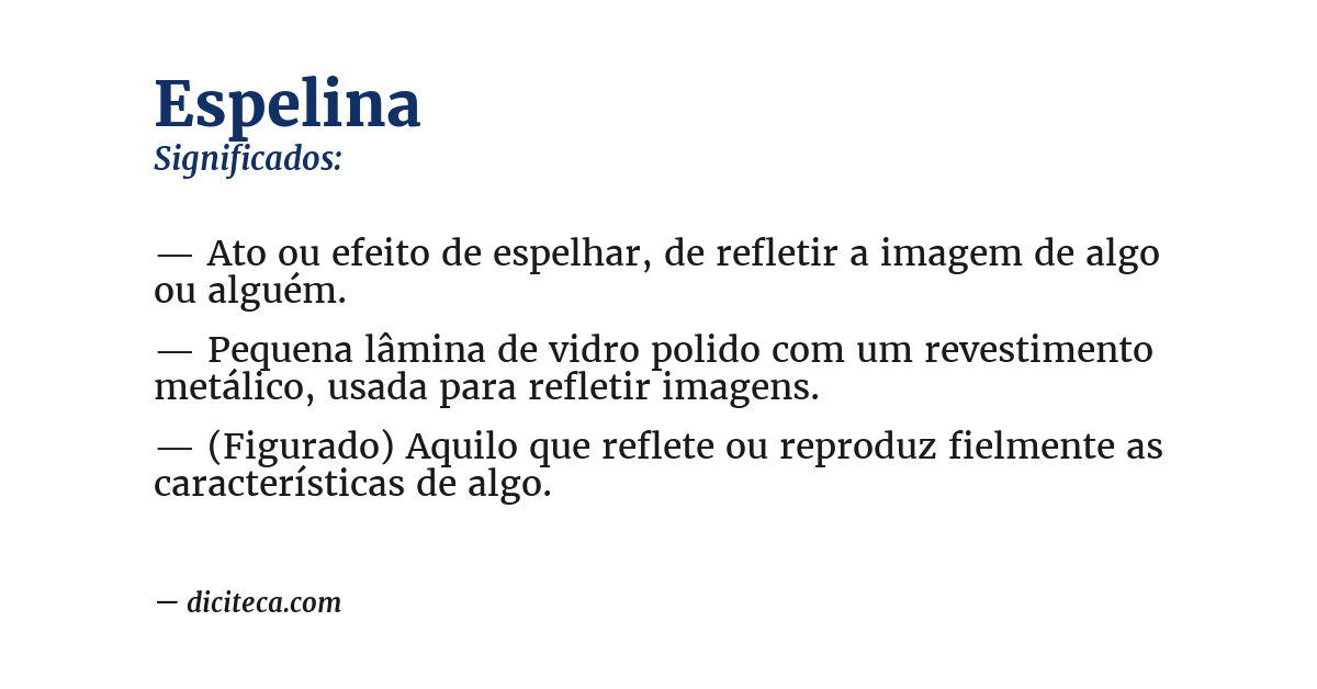 Significado de espelina