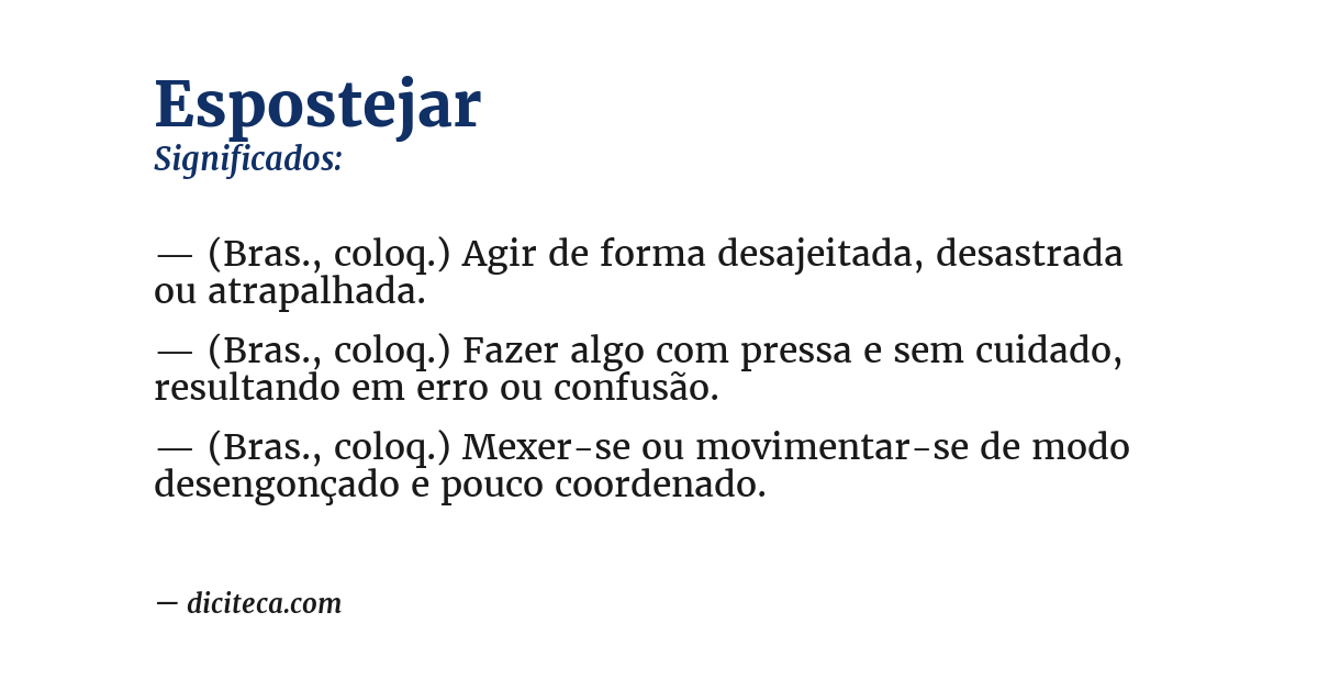 Significado de espostejar