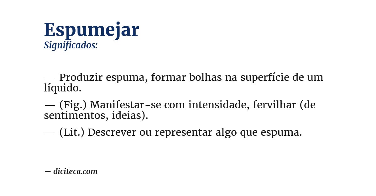 Significado de espumejar
