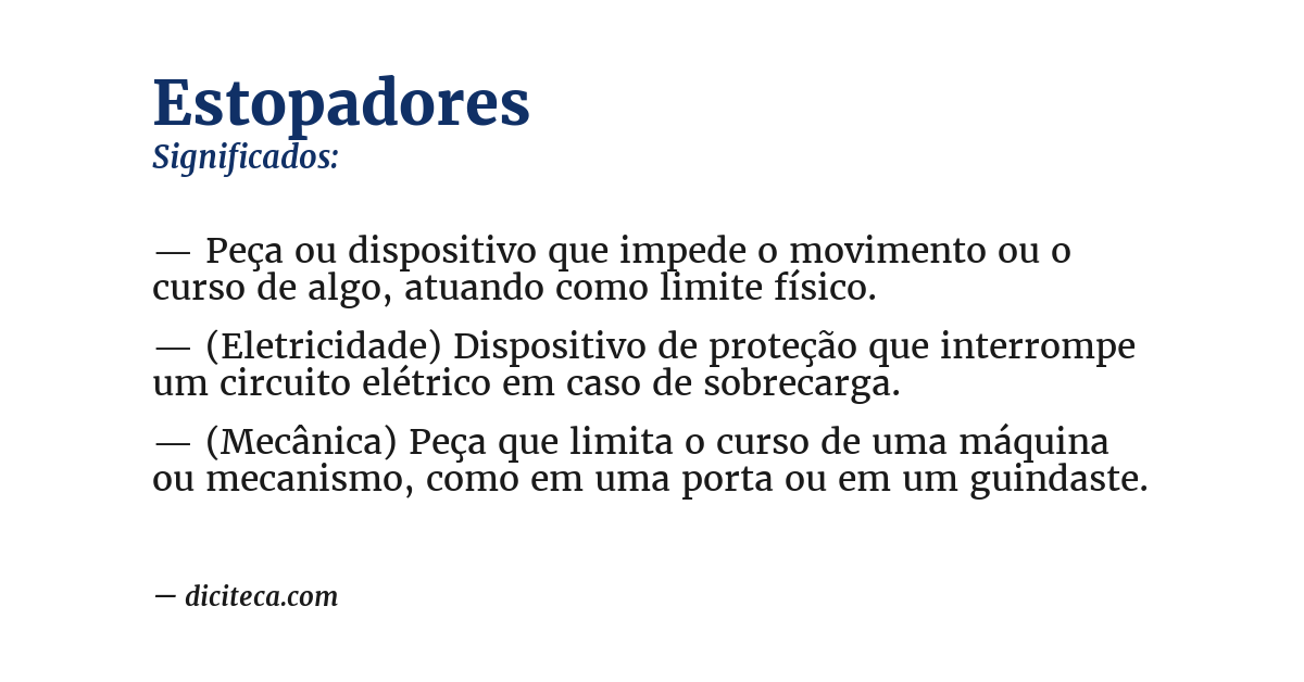 Significado de estopadores