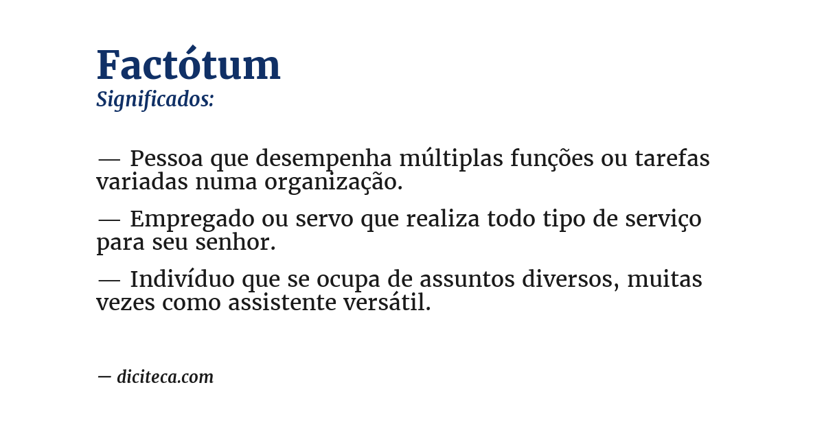 Significado de factótum