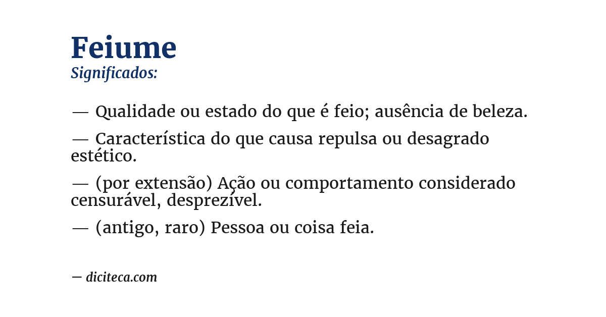 Significado de feiume