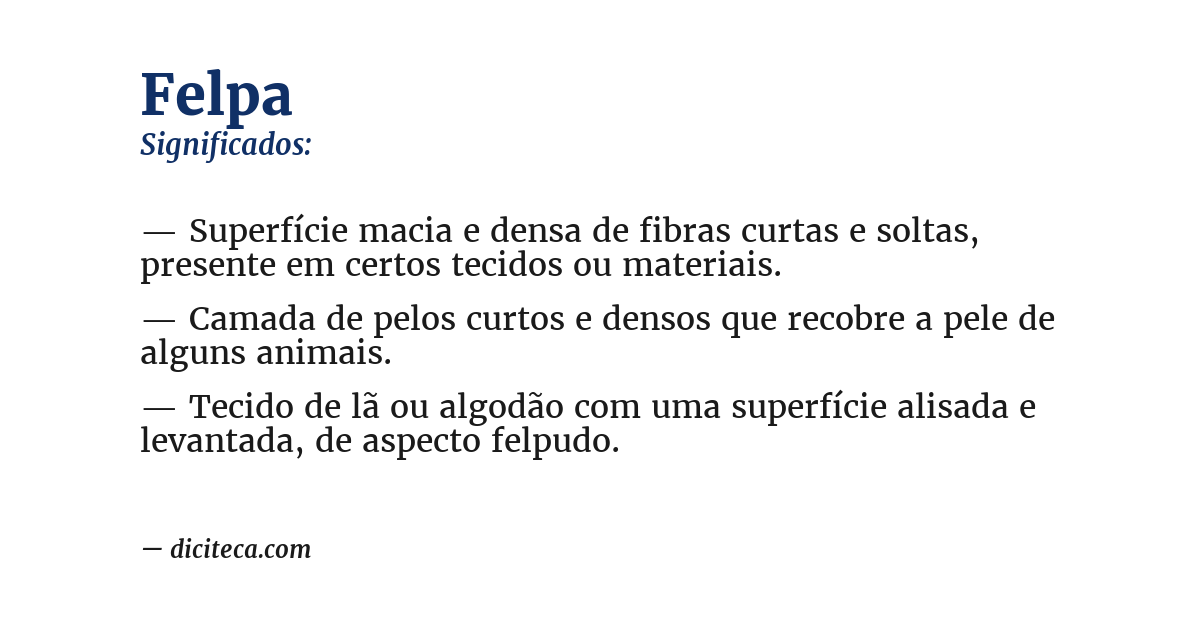 Significado de felpa