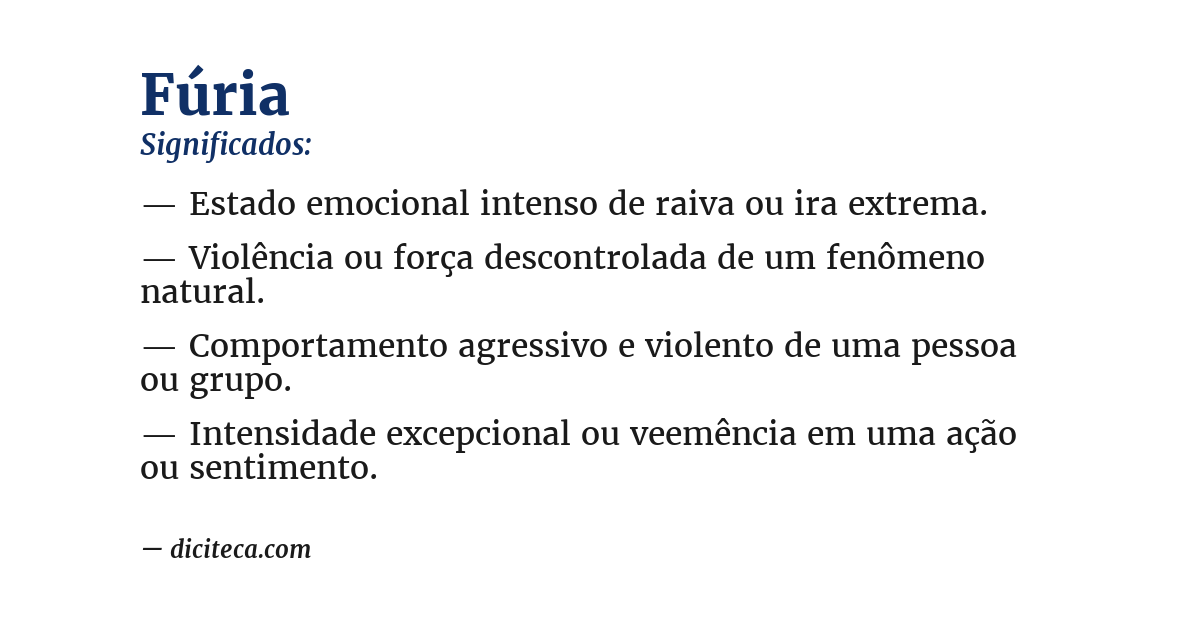 Significado de fúria
