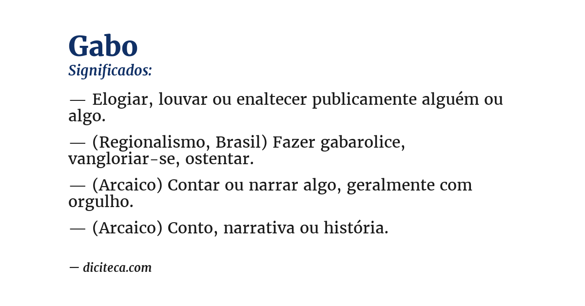 Significado de gabo