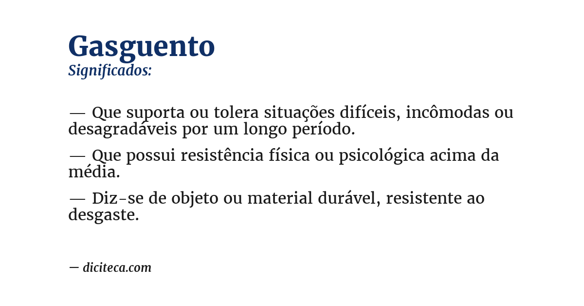 Significado de gasguento