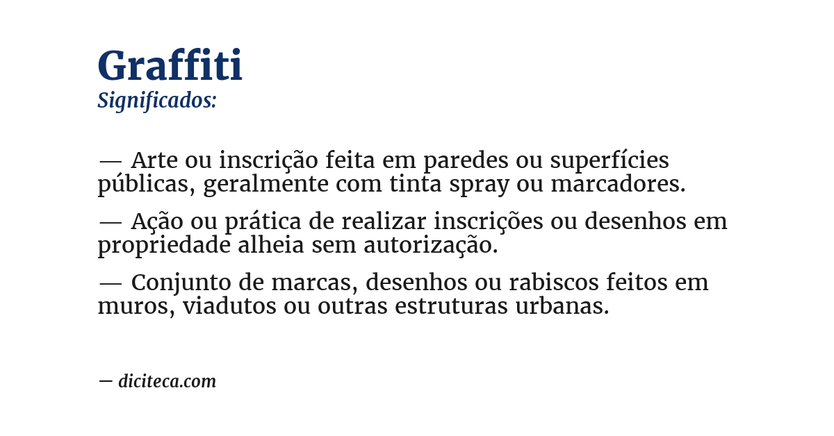 Significado de graffiti