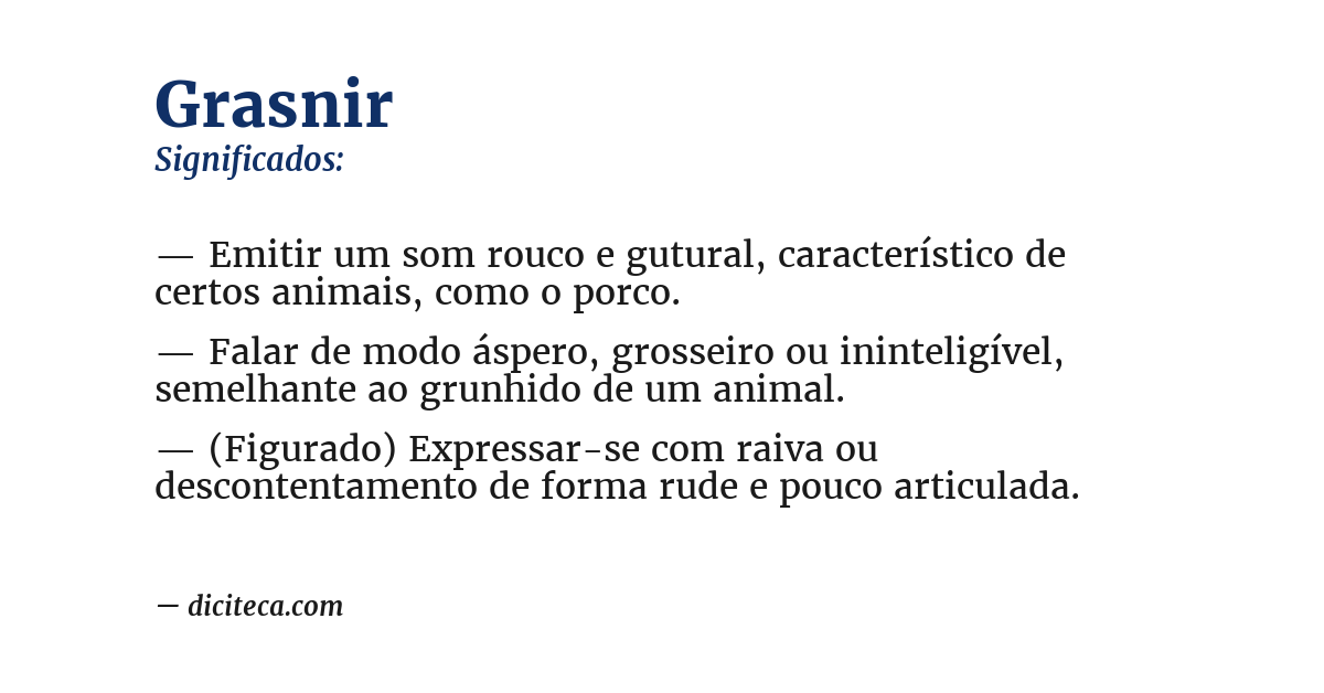 Significado de grasnir