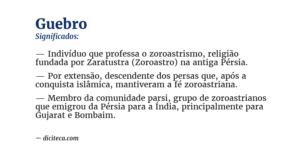 Significado de guebro