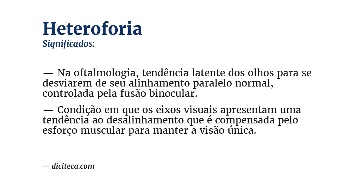 Significado de heteroforia