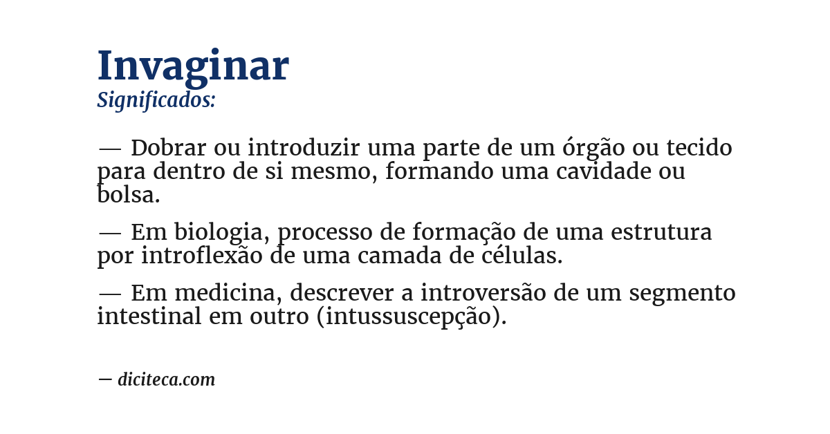 Significado de invaginar